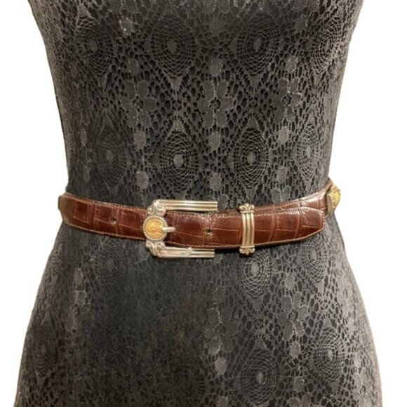 Brighton Museum Collection Vintage Brown Roman Mythology Medallions Belt Size SM main image 7